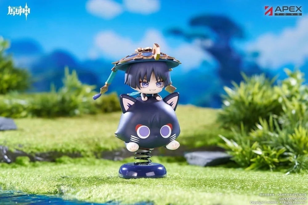Genshin Impact Chibi Chara Yurayura Stand PVC Figure Wanderer 11 cm